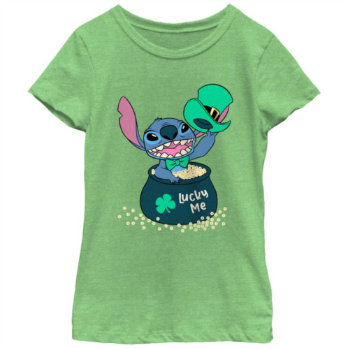 Disneys Lilo & Stitch Lucky Me Stitch Girls Graphic Tee
