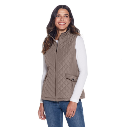 Womens Weathercast Plush Lined Quilted Vest