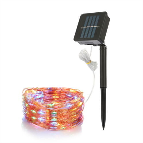 Eggracks By Global Phoenix Universal Solar String Lights - 100 Leds, Copper Wire - Waterproof For Wedding, Party, Festival