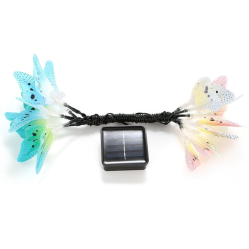 Eggracks By Global Phoenix Solar String Lights - 12.48ft - 2-pack 12 Leds, Ip44 Waterproof, Multi-color Butterfly Lights