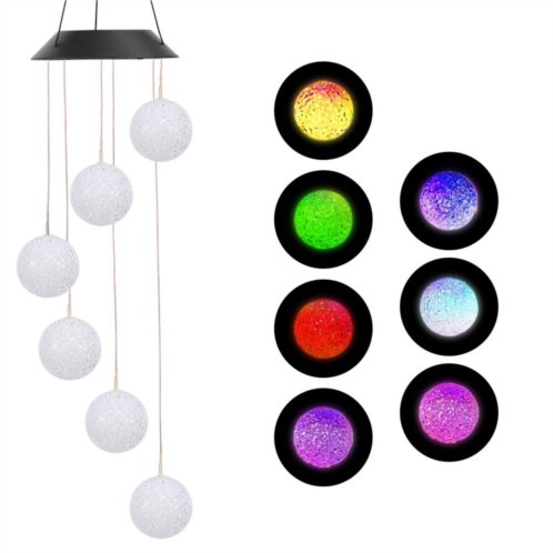 Eggracks By Global Phoenix Solar Ball Wind Chimes Color Changing Led String Light Patio Decor