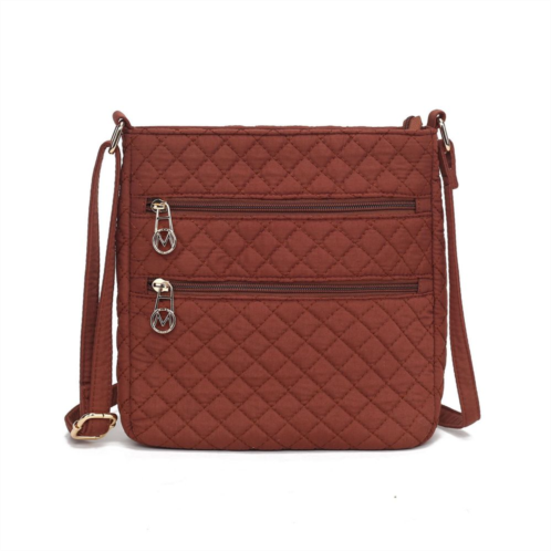Mkf Collection Lainey Solid Quilted Cotton Womens Crossbody By Mia K