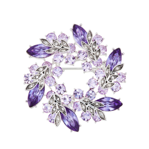 Napier Purple Wreath Pin