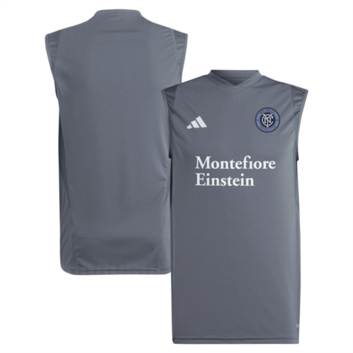 Unbranded Mens adidas Gray New York City FC 2024 Sleeveless Training Jersey