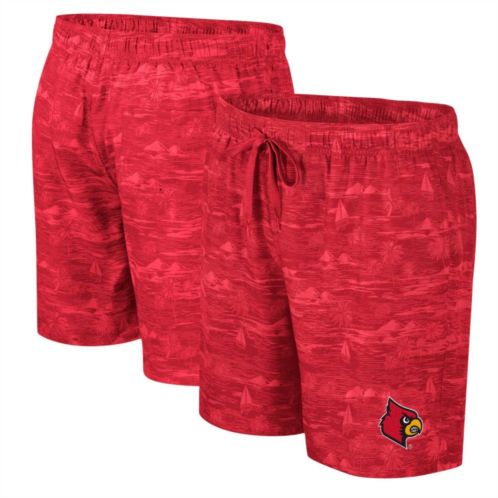 Mens Colosseum Red Louisville Cardinals Ozark Swim Shorts