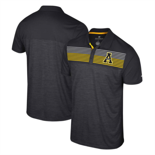 Mens Colosseum Black Appalachian State Mountaineers Langmore Polo