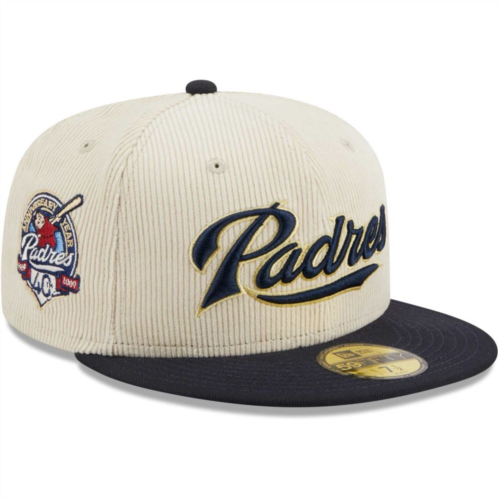 Mens New Era White San Diego Padres Corduroy Classic 59FIFTY Fitted Hat