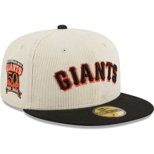 Mens New Era White San Francisco Giants Corduroy Classic 59FIFTY Fitted Hat