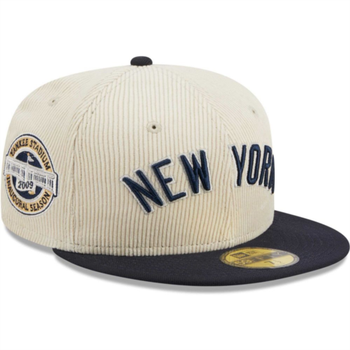 Mens New Era White New York Yankees Corduroy Classic 59FIFTY Fitted Hat