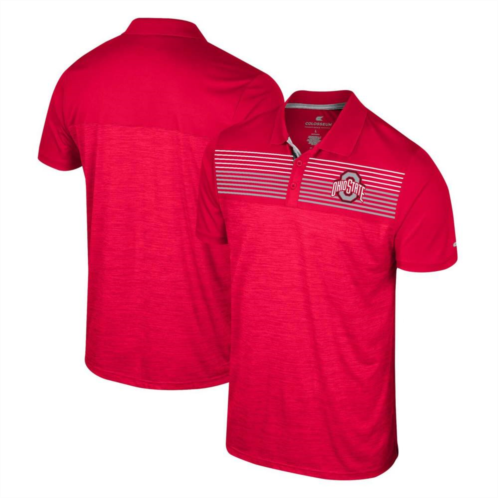 Mens Colosseum Scarlet Ohio State Buckeyes Langmore Polo