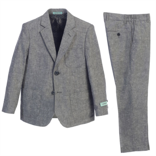 Gioberti Kids Linen Suit Set Jacket And Dress Pants