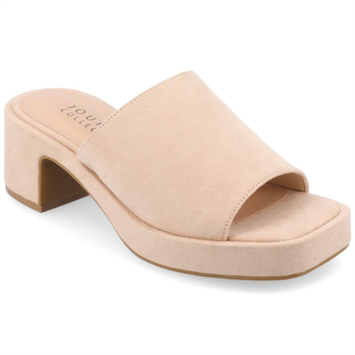 Journee Collection Bessa Womens Tru Comfort Foam Slip On Platform Sandals