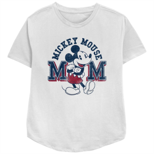 Disneys Mickey Mouse Mom Relaxed Fit Womens Graphic Tee
