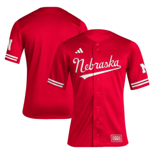 Unbranded Mens adidas Scarlet Nebraska Huskers Reverse Retro Replica Baseball Jersey