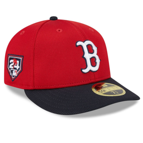 Mens New Era Red/Navy Boston Red Sox 2024 Spring Training Low Profile 59FIFTY Fitted Hat