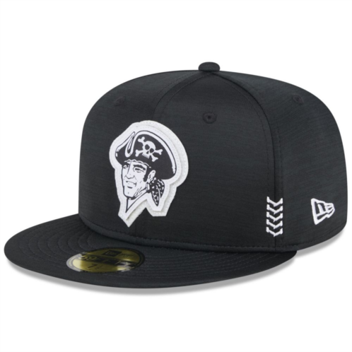 Mens New Era Black Pittsburgh Pirates 2024 Clubhouse 59FIFTY Fitted Hat