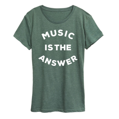Unbranded Womens Music is the Answer Graphic Tee