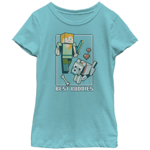 Licensed Character Girls Minecraft Best Buddies Graphic Tee