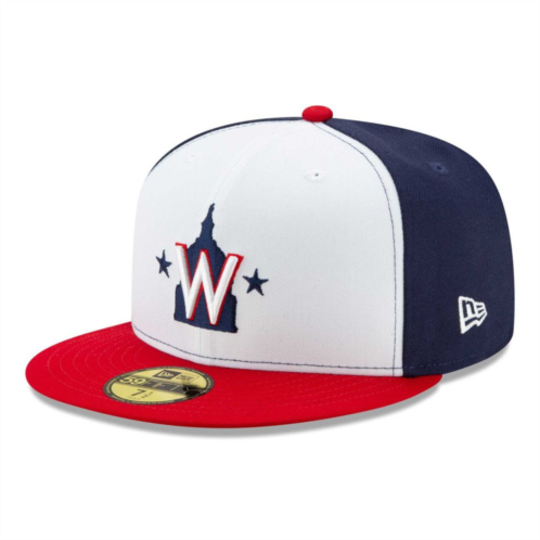 Mens New Era White Washington Nationals 2023 Little League classic 59FIFTY Fitted Hat