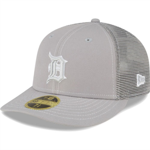 Mens New Era Gray Detroit Tigers 2023 On-Field Batting Practice Low Profile 59FIFTY Fitted Hat