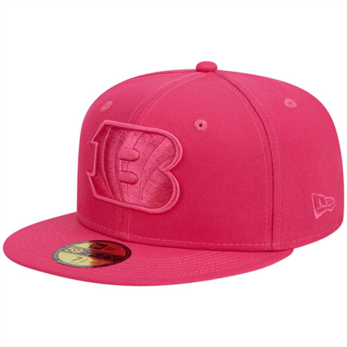Mens New Era Pink Cincinnati Bengals Color Pack 59FIFTY Fitted Hat