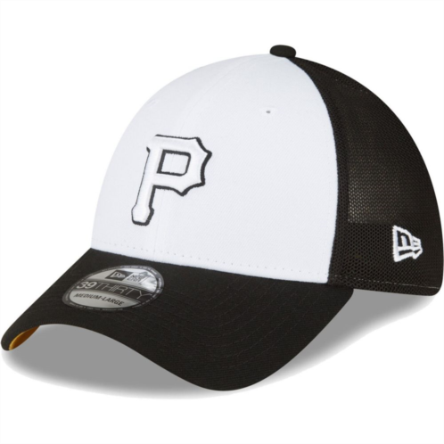Mens New Era Black/White Pittsburgh Pirates 2023 On-Field Batting Practice 39THIRTY Flex Hat