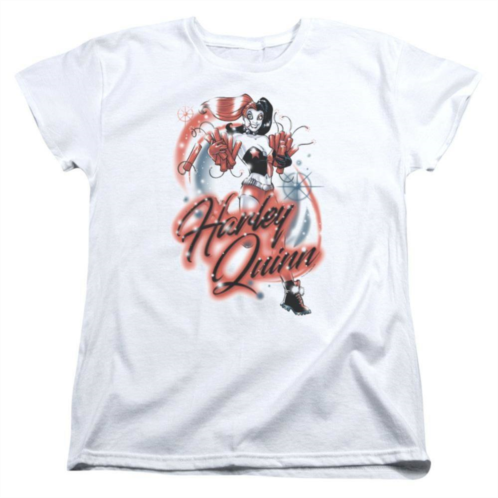 Licensed Character Batman Harley Airbrush Short Sleeve Womens T-shirt
