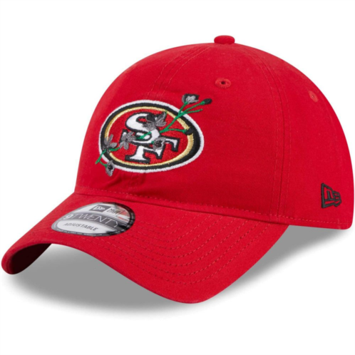 Womens New Era Scarlet San Francisco 49ers Gameday Flower 9TWENTY Adjustable Hat