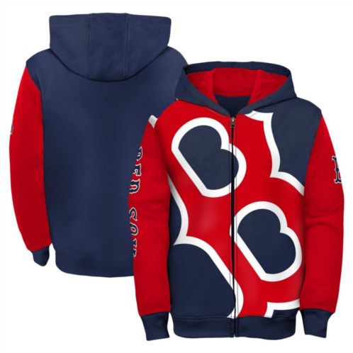Unbranded Youth Fanatics Branded Navy/Red Boston Red Sox Postcard Full-Zip Hoodie Jacket