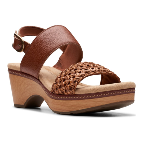 Clarks Seannah Step Womens Leather Wedge Sandals