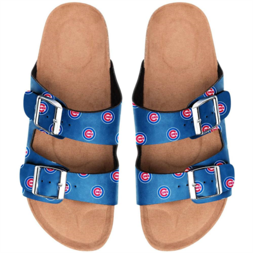 FOCO Womens Chicago Cubs Mini Print Double Buckle Sandal