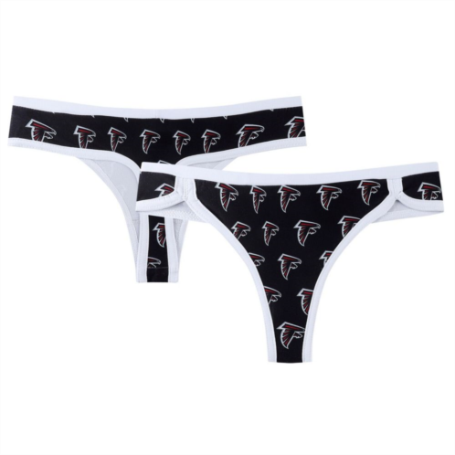 Unbranded Womens Concepts Sport Black Atlanta Falcons Gauge Allover Print Knit Thong