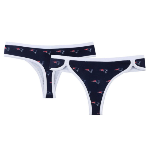 Unbranded Womens Concepts Sport Navy New England Patriots Gauge Allover Print Knit Thong