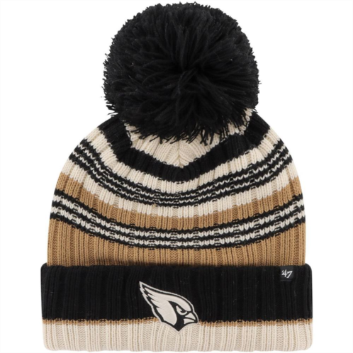 Unbranded Womens 47 Natural Arizona Cardinals Barista Cuffed Knit Hat with Pom