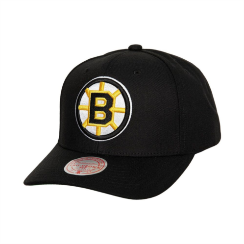 Mens Mitchell & Ness Black Boston Bruins Team Ground Pro Adjustable Hat
