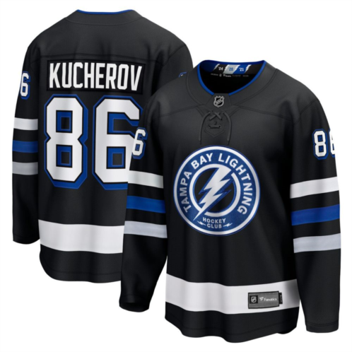Unbranded Mens Fanatics Branded Nikita Kucherov Black Tampa Bay Lightning Alternate Premier Breakaway Player Jersey
