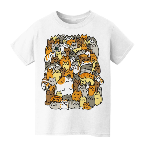 Kids 8-20 Colab89 by Threadless Doodletown Kitties Graphic Tee