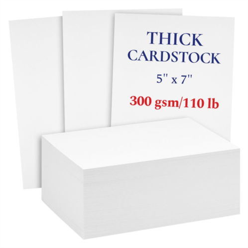 Sustainable Greetings 200 Sheets 5x7 110 Lb/300 Gsm Cover Thick Cardstock (white)