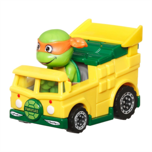 Mattel Hot Wheels TMNT Michaelangelo RacerVerse Die-Cast Vehicle & Driver Toy