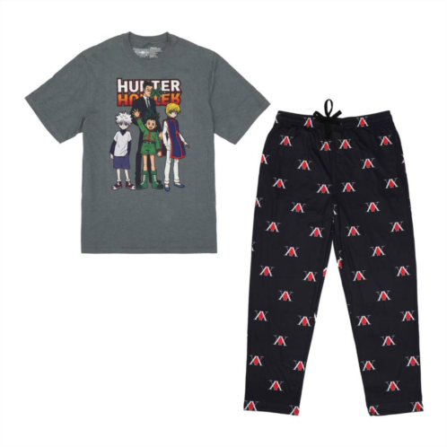 Licensed Character Mens Hunter X Hunter Pajama Top & Pajama Bottom Set
