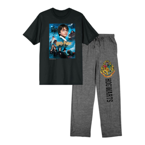 Licensed Character Mens Harry Potter Pajama Top & Pajama Bottom Set