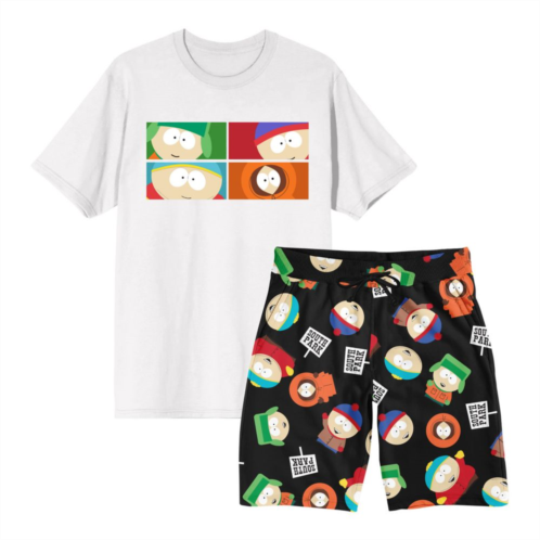 Licensed Character Mens South Park 2-Piece Pajama Top & Pajama Shorts Sleep Set