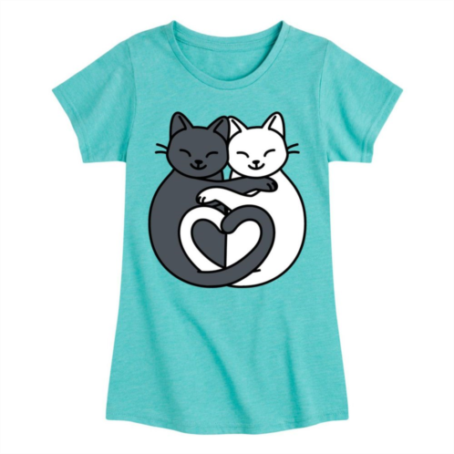 Licensed Character Girls 7-16 Cats Heart Tails Tee