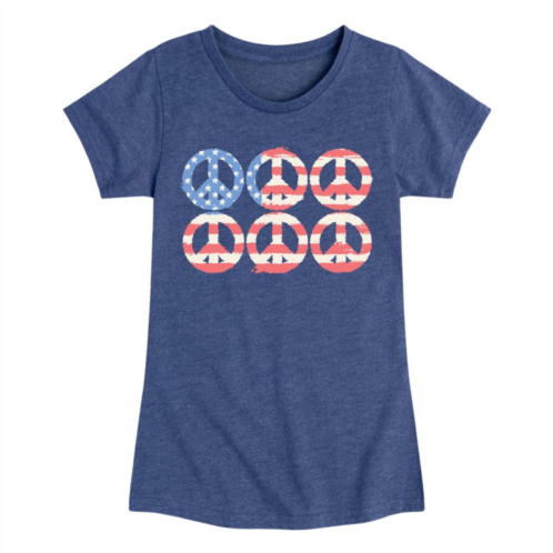Licensed Character Girls 7-16 Peace Flag Tee