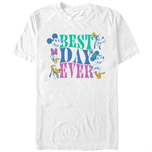 Disneys Mickey Mouse And Friends Best Day Ever Mens Graphic Tee