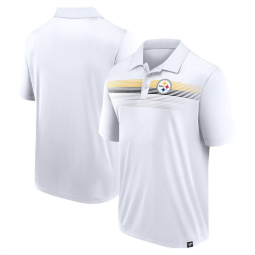 Unbranded Mens Fanatics Branded White Pittsburgh Steelers Victory For Us Interlock Polo