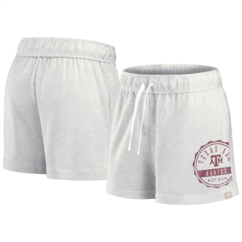 Unbranded Womens Fanatics Branded Oatmeal Texas A&M Aggies Win Badge Shorts