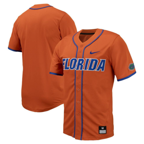 Nitro USA Mens Nike Orange Florida Gators Replica Full-Button Baseball Jersey