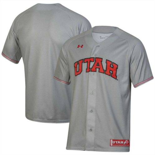 Mens Under Armour Gray Utah Utes Replica Baseball Jersey
