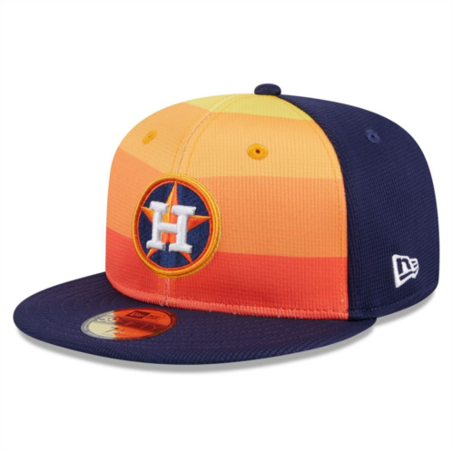 Mens New Era Orange Houston Astros 2024 Batting Practice 59FIFTY Fitted Hat